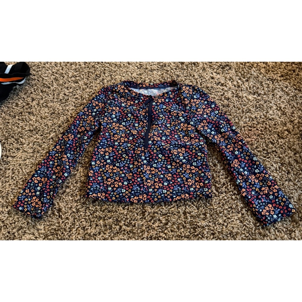 Simple Joys Long Sleeve Rash Guard Floral Pattern 5t